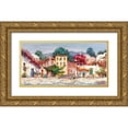 thumbnail image 1 of Luigi, Florio 18x11 Gold Ornate Wood Framed with Double Matting Museum Art Print Titled - Paese mediterraneo, 1 of 4