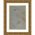 thumbnail image 1 of Luigi Garzi 11x14 Gold Ornate Wood Frame and Double Matted Museum Art Print Titled - Sheet of Studies; Heads, Hands, and Doves (1638-1721), 1 of 4