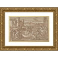 thumbnail image 1 of Luigi Garzi 24x17 Gold Ornate Framed and Double Matted Museum Art Print Titled - Marcus Curtius Leaping into the Chasm (1638-1721), 1 of 4