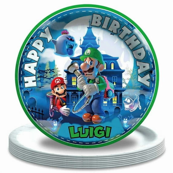Luigi Mansion Paper Plates Birthday Decorations Party Supplies Tableware Disposable Dinnerware