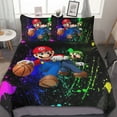 thumbnail image 1 of Luigi Mario 3 Piece Bedding Sets Decor Comforter Sets With One Duvet Cover Two Pillow Shams, 1 of 7