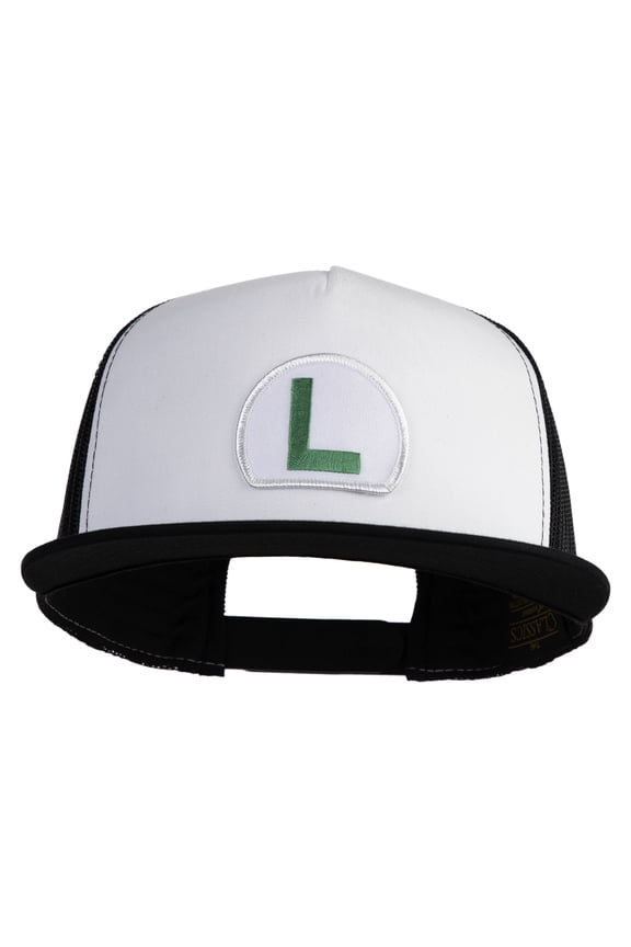 Luigi Patched Classic Trucker Cap - Black OSFM
