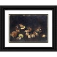 thumbnail image 1 of Luigi Serralunga 24x18 Black Ornate Framed Double Matted Museum Art Print Titled: Dead Nature with Mushrooms, 1 of 5