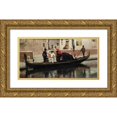 thumbnail image 1 of Luigi Sorio 14x9 Gold Ornate Wood Frame and Double Matted Museum Art Print Titled - Figure Su Gondola, 1 of 4