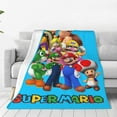 thumbnail image 1 of Luigi Super Mario Brother Flannel Blanket Cozy Ultra-Soft Micro Fleece Throw Blanket 50"x40" For Sofa Couch Bed Office Travel, 1 of 7