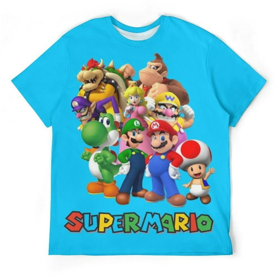 Luigi Super Mario Brother Unisex Short-sleeve Shirt For Men Women Novelty 3D Print T-Shirt Soft Comfortable Tee Shirts