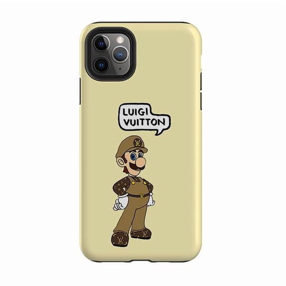 Luigi Vuitton Mell Yell Parody Phone Case for iPhone 16 15 14 13 12 11 Pro Max