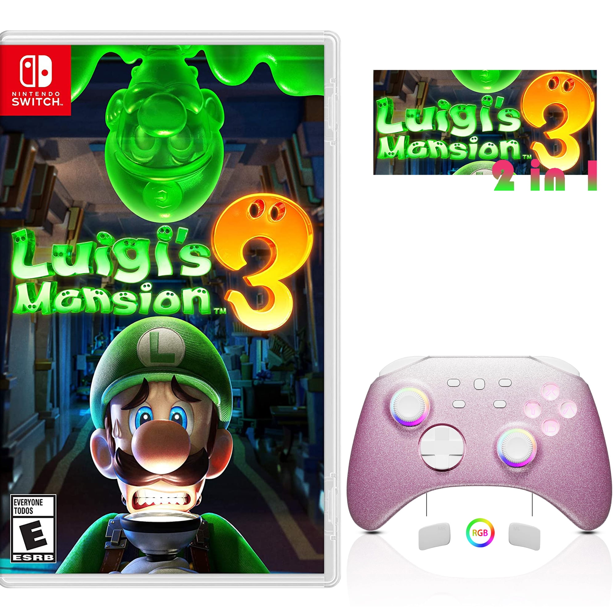 Luigi s Mansion 3 and Upgraded Switch Pro Controller for Nintendo