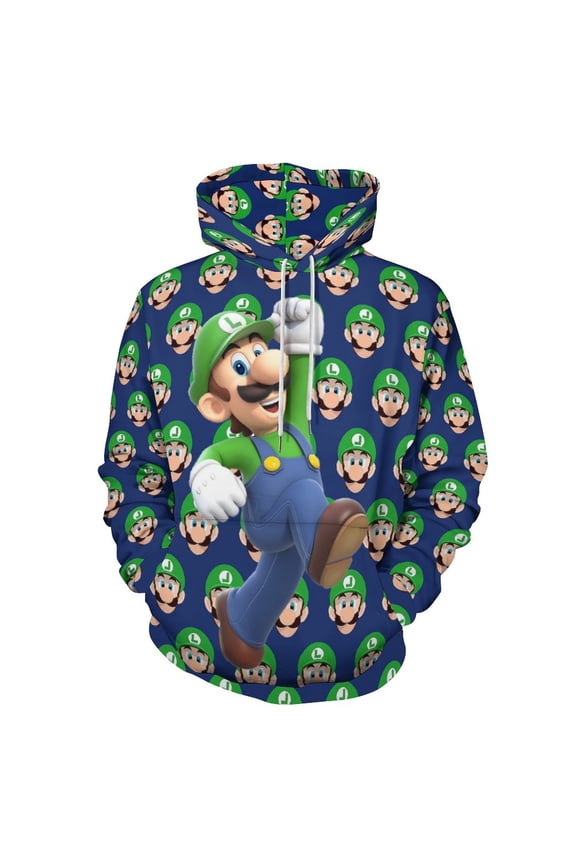 Luigi-s Mansion Adult Sweater Pullover Sweatshirt Hoodies Long Sleeve Hooded Jackets Men Women