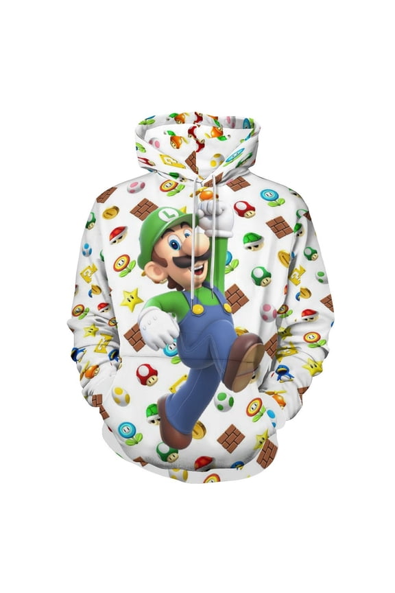 Luigi-s Mansion Adult Sweater Pullover Sweatshirt Hoodies Long Sleeve Hooded Jackets Men Women