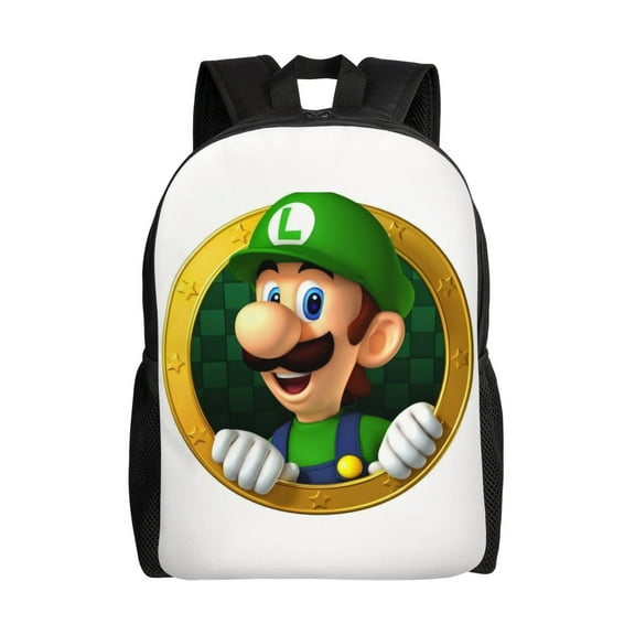 Luigi's Mansion Backpack Casual Daypack Large Capacity Travel Work College Back Pack Novelty Computer Bag Laptop Bag