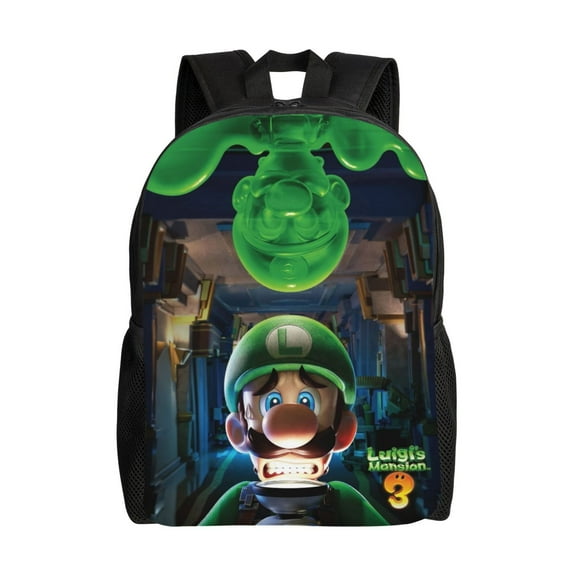 Luigi's Mansion Backpack Lightweight Daypack Large Capacity Travel Work School Back Pack Novelty Backpacks Laptop Bag