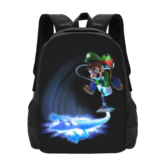 Luigi's Mansion Backpack Unisex College Bookbag Laptop Travel Backpacks Work Large Capacity Adult Bags