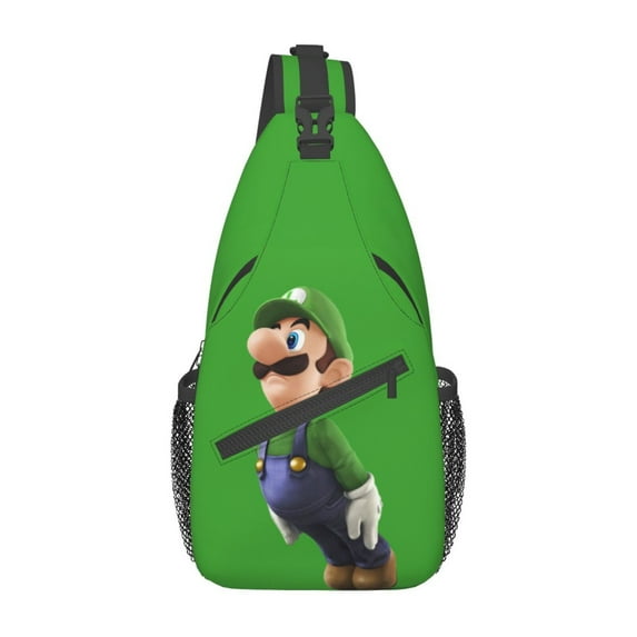 Luigi's Mansion Bros Game Chest Bags Crossbody Sling Backpack Unisex Travel Hiking Daypack Shoulder Bag Gifts For Women Men