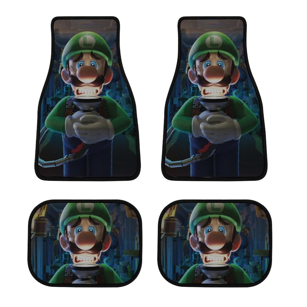Luigi's Mansion Car Floor Mats 4PC Set Anti Skid Vehicle Floor Mat Car
