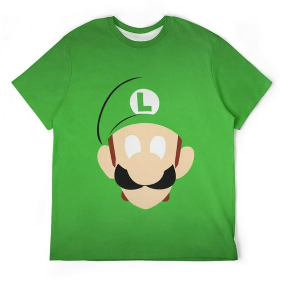Luigi's Mansion Cartoon Unisex Short-sleeve Shirt For Men Women Novelty 3D Print T-Shirt Soft Comfortable Tee Shirts