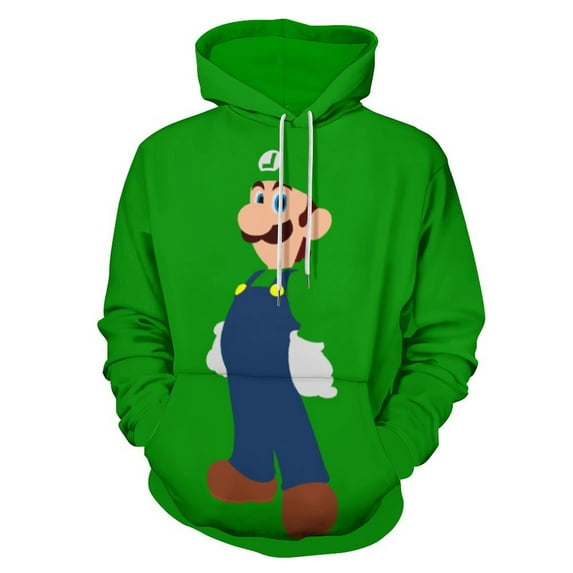 Luigi's Mansion Character Fashion Sweatshirts Hoodies For Mens And Womens 3D Printing Hoody Pullover Winter Daily Unisex Adult Hooded Clothes With Drawstring And Pocket