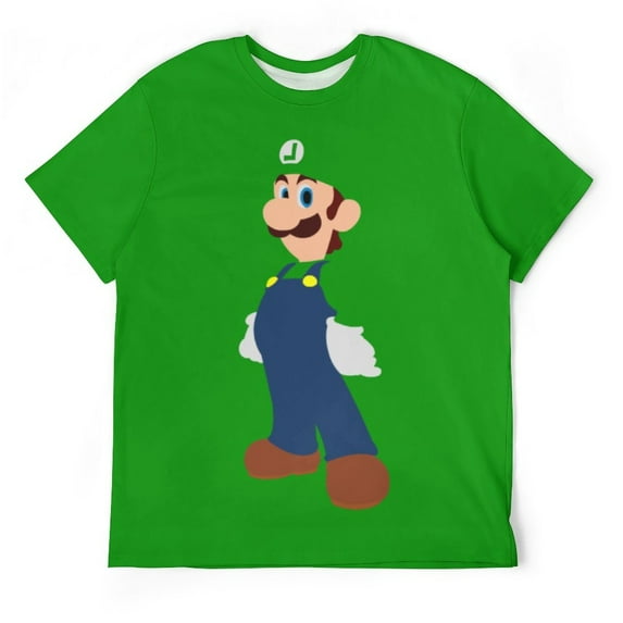 Luigi's Mansion Character Unisex Short-sleeve Shirt For Men Women Novelty 3D Print T-Shirt Soft Comfortable Tee Shirts