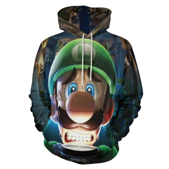 Luigi's Mansion Fashion Sweatshirts Hoodies For Mens And Womens 3D Printing Hoody Pullover Winter Daily Unisex Adult Hooded Clothes With Drawstring And Pocket