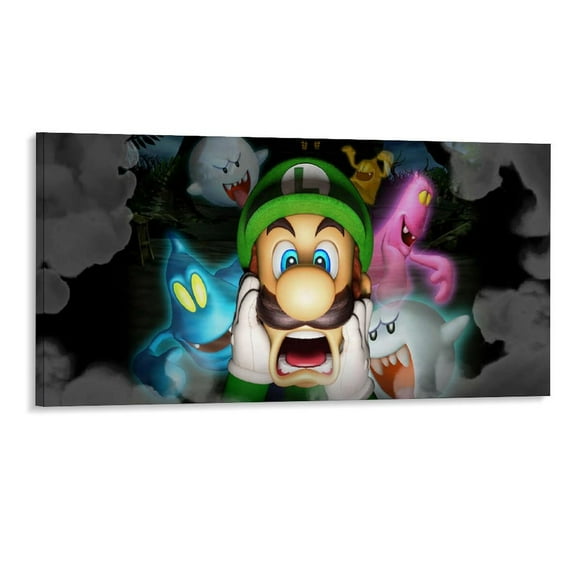 Luigi's Mansion Game Horror Decorative Painting Canvas Wall Poster Art Picture Painting Hanging Picture Gift Living Room Posters Bedroom Painting Decor