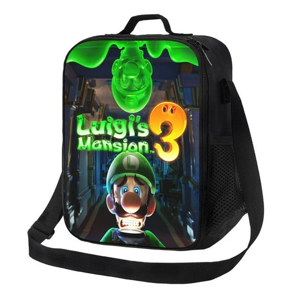 Luigi-s Mansion Insulated Lunch Bag Leakproof Waterproof Reusable Lunch Boxs Portable Durable Cooler Tote Bag Work Travel