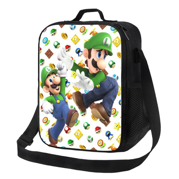 Luigi-s Mansion Insulated Lunch Bag Leakproof Waterproof Reusable Lunch Boxs Portable Durable Cooler Tote Bag Work Travel