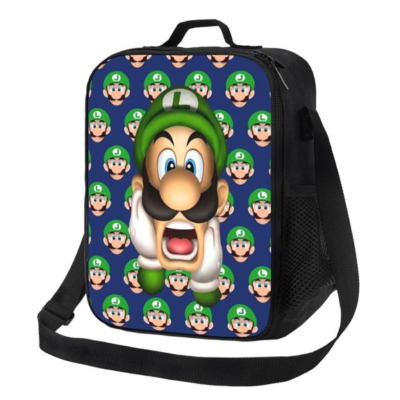 Luigi-s Mansion Insulated Lunch Bag Leakproof Waterproof Reusable Lunch Boxs Portable Durable Cooler Tote Bag Work Travel
