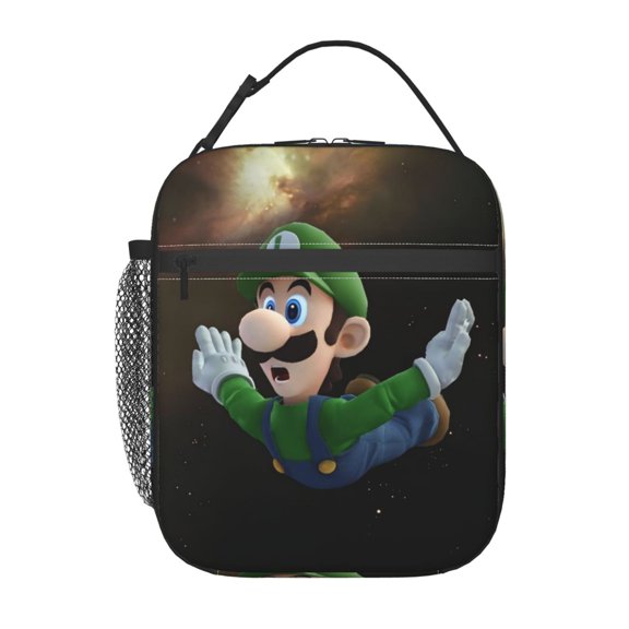 Luigi's Mansion Lunchbag Funny Tote Bags Insulated Lunchbox For Work Picnic Hiking Fishing