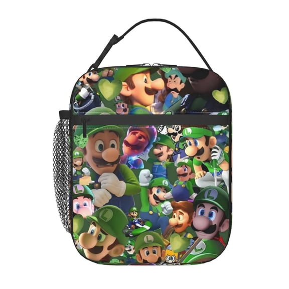 Luigi's Mansion Lunchbag Portable Tote Bags Insulated Lunch Bag For Work Picnic Hiking Travel
