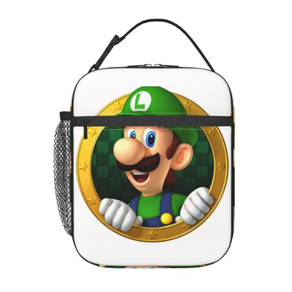 Luigi's Mansion Lunchbag Reusable Tote Bags Insulated Lunchbox For Work Picnic Hiking Fishing