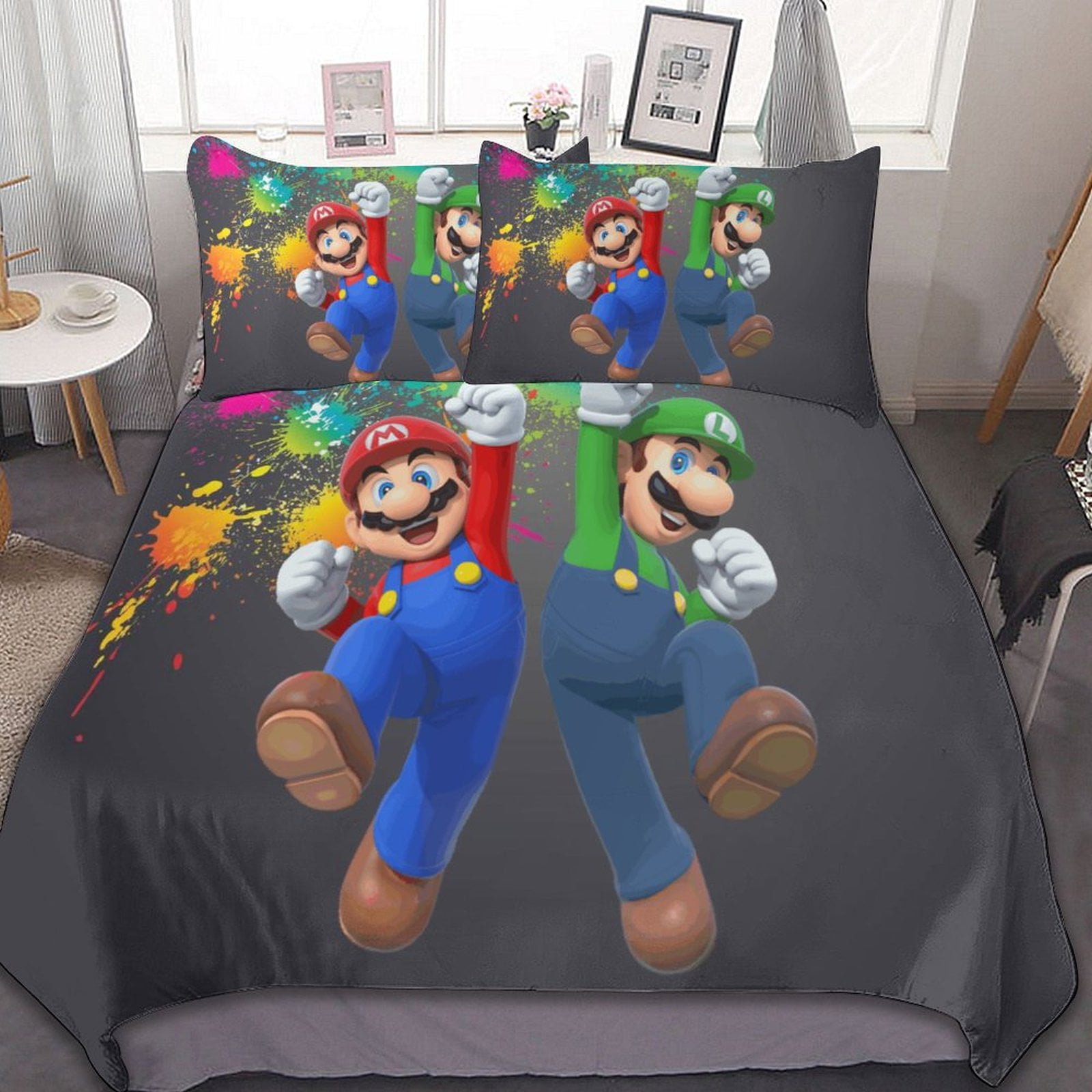 Luigi's Mansion Mario Bros 3 Piece Bedding Sets Decor Comforter Sets ...
