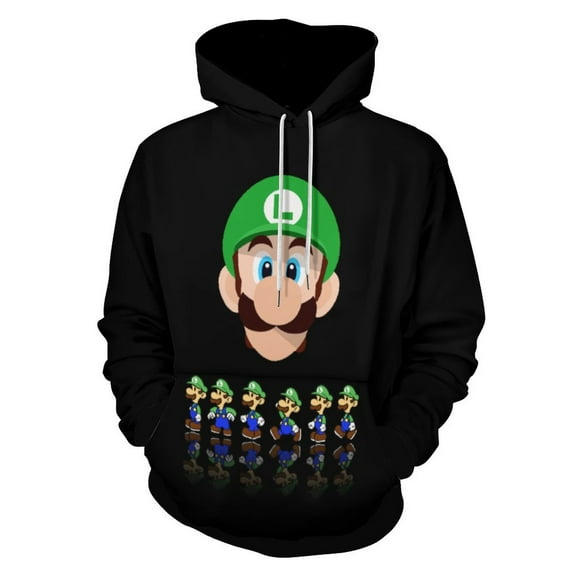 Luigi's Mansion Moon Fashion Sweatshirts Hoodies For Mens And Womens 3D Printing Hoody Pullover Winter Daily Unisex Adult Hooded Clothes With Drawstring And Pocket