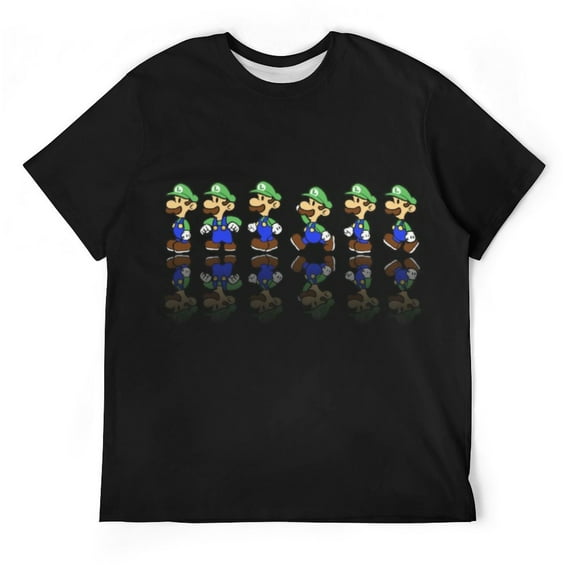 Luigi's Mansion Moon Unisex Short-sleeve Shirt For Men Women Novelty 3D Print T-Shirt Soft Comfortable Tee Shirts