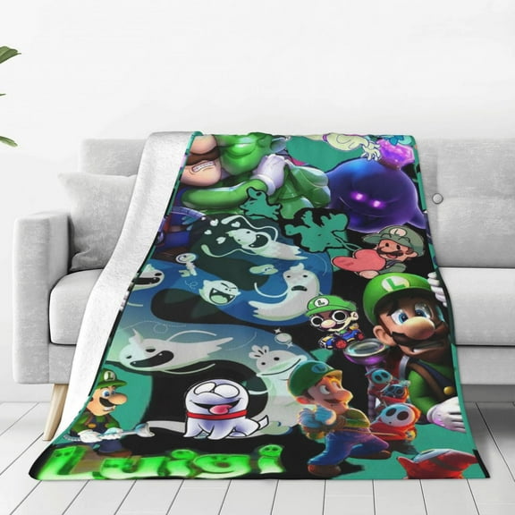 Luigi-s Mansion Ultra-Soft Micro Fleece Blanket Cozy Blanket Thick Warm Plush Throw Blanket Sofa Cushion