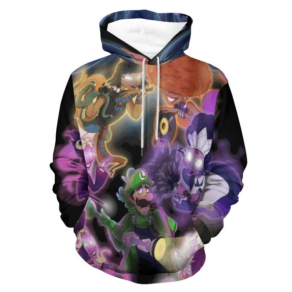 Luigi's Mansion Unisex Hoodies Sweatshirts Daily Casual Pullover Hooded 3D Print Fashion Novelty Hoody Clothing For Mens And Womens