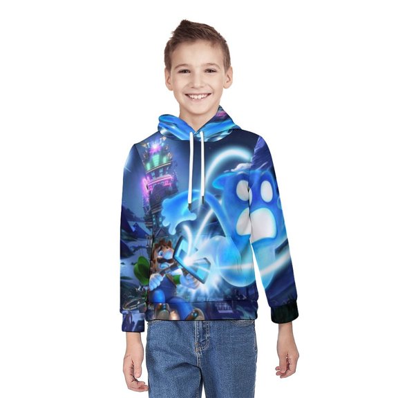 Luigi's Mansion Unisex Sweater Boys Girls Sweatshirt 3D Printed Pullover Hoodies Casual Hooded Sweatshirt Jacket M
