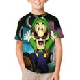 thumbnail image 1 of Luigi's Mansion Unisex T-Shirt for Boys Girls Short Sleeve Sports Top Breathable Blouse 3D Prints Tee Shirts Casual Children Clothing 130CM, 1 of 8