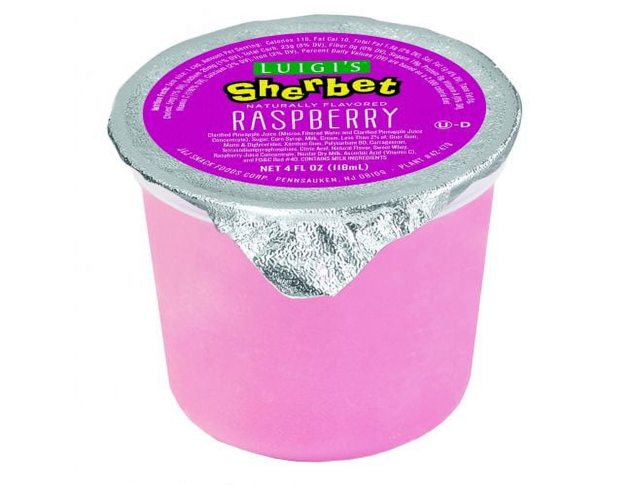 Luigi's Raspberry Sherbet Cup, 4 Ounce 96 per case.