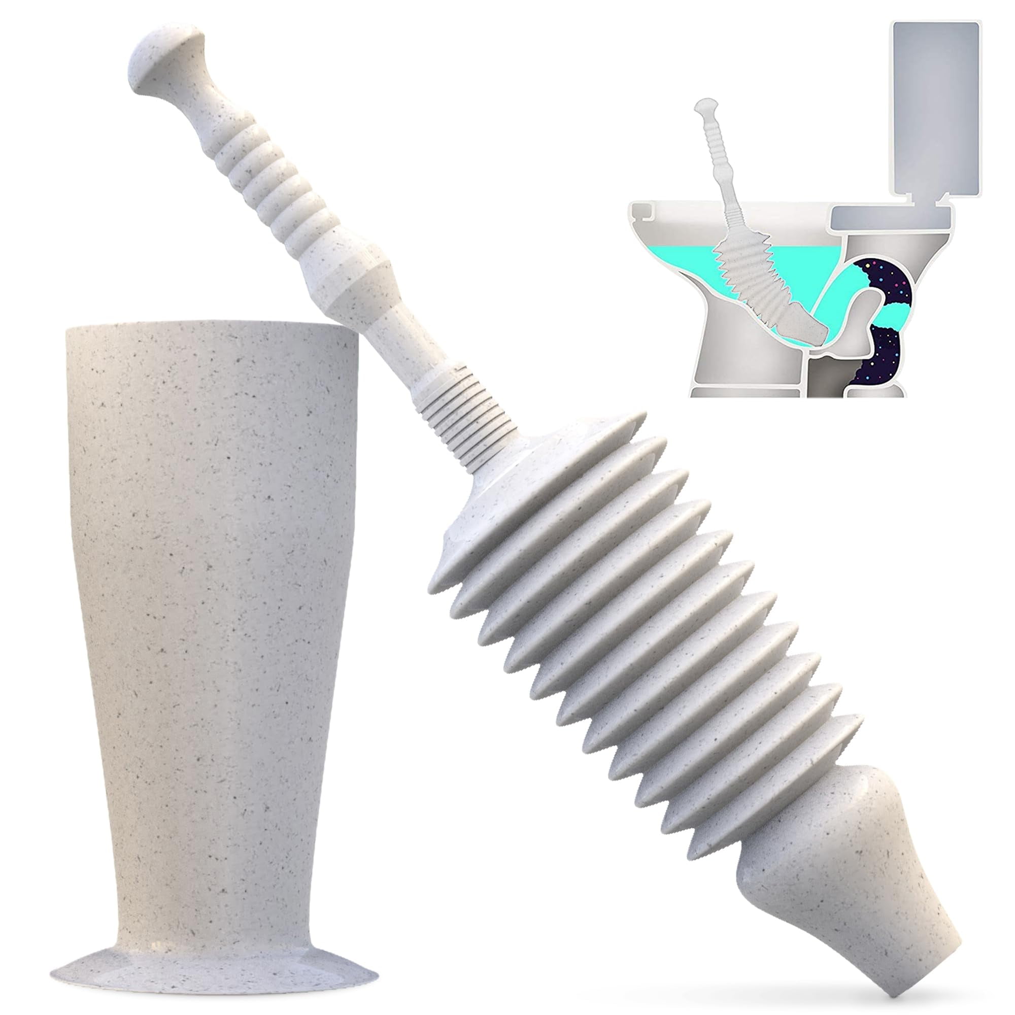 Luigi's World's Best Plunger Unclogger Tools for Unblocking Toilet