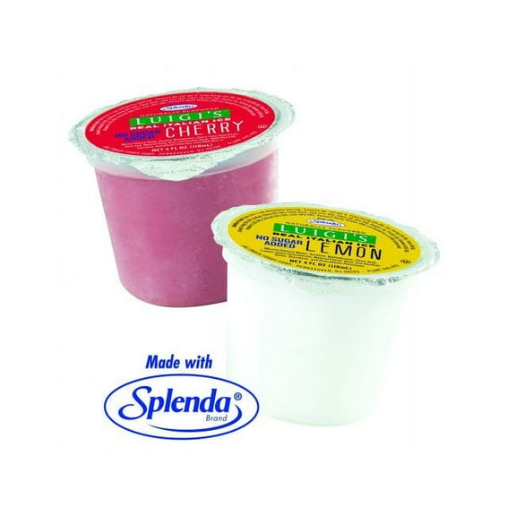 Luigis Lemon Italian Ice Cup, 4 Ounce - 48 per case
