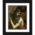 thumbnail image 1 of Luini, Bernardino 12x14 Black Ornate Wood Framed with Double Matting Museum Art Print Titled - Museumist Bearing His Cross, 1 of 4