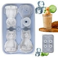 thumbnail image 1 of Luioepy Overstock The cat ice cube mold is blue Cute Ice Cube 3D Silicone Ice Cube Tray Reusable Animal Shape Silicone Large Ice Cube Tray With Lid For Ice Iced Coffee, 1 of 9