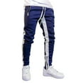 thumbnail image 1 of Luiryar Men's Casual Striped Athletic Running Jogger Pants Workout Drawstring Training Trousers with Zipper Pockets, 1 of 7