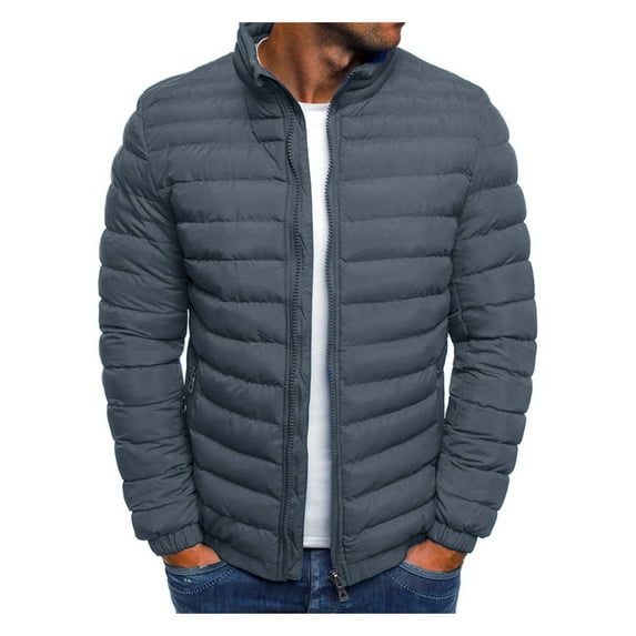 Luiryar Men's Packable Light Down Puffer Jacket Bubble Ski Coat Quilted Padded Outwear