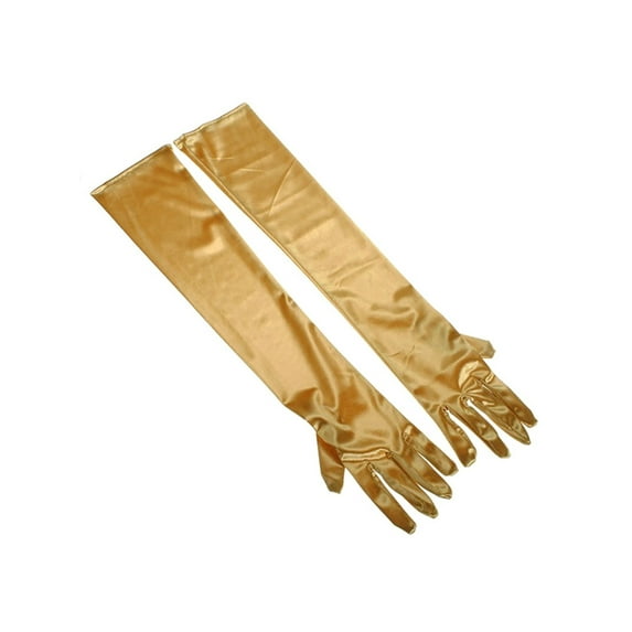 Luiryar Satin Women Gloves Long Solid Color Elbow Length Fancy Dress Wedding Prom Valentine's Day Accessory