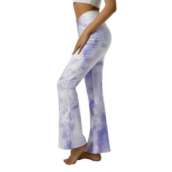 Luiryar Womens Yoga Pants Leggings High Waisted Wide Leg Yoga Flare Pants Tummy Control Workout Running Pants