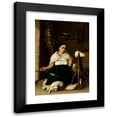 thumbnail image 1 of Luis Cadena 14x18 Black Modern Framed Museum Art Print Titled - Woman Spinning (Hilandera) (1859), 1 of 5