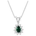 thumbnail image 1 of Luis Creations PA268ED 0.35 Ct. Diamond And Emerald Pendant In 14K Gold, 1 of 1