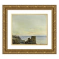 thumbnail image 1 of Luis Graner i Arrufi 23x20 Gold Ornate Framed and Double Matted Museum Art Print Titled - Seascape with Ruins (1927), 1 of 4