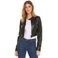 thumbnail image 1 of Luis Leather Leather Jacket for Women, Lambskin Leather Short Moto Biker & Motorcycle Coat, 1 of 4